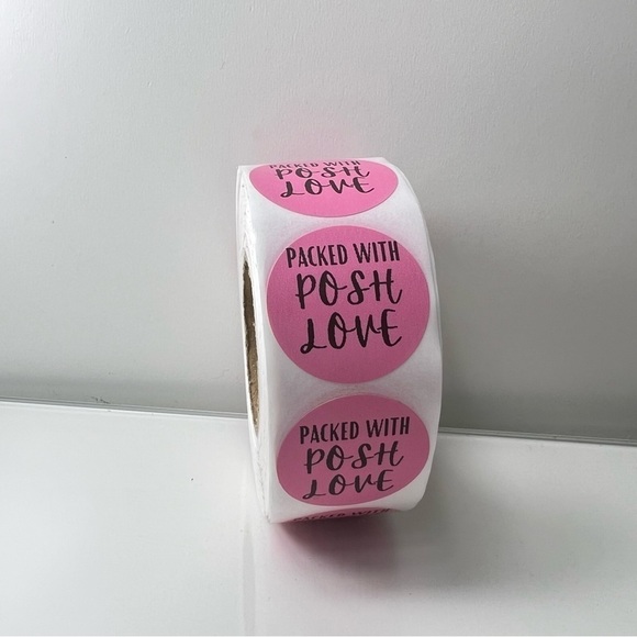 Packed with posh love | 1' round sticker | shipping supplies | thank you STICKER - Picture 2 of 6